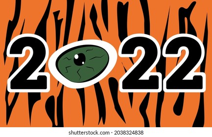 
vector banner for the new year of the tiger 2022