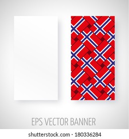 Vector banner with Norway flag decoration