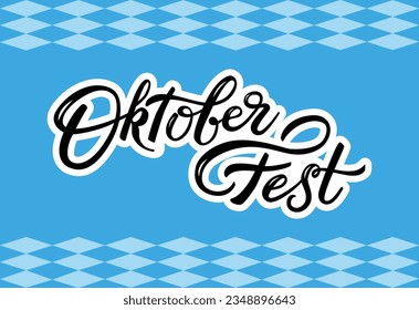 Vector Banner for Oktoberfest 2023. Autumn German Beer Festival poster. Modern Flat design with lettering and copy space