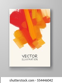 Vector banner orange shapes