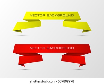 Vector banner. The original form as two form, overlapping. The flat image. Advertising Design shape. Vector label tag.