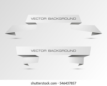 Vector banner. The original form as two form, overlapping. The flat image. Advertising Design shape. Vector label tag.
