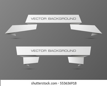 Vector banner. The original form as two form, overlapping. The flat image. Advertising Design shape. Vector label tag.