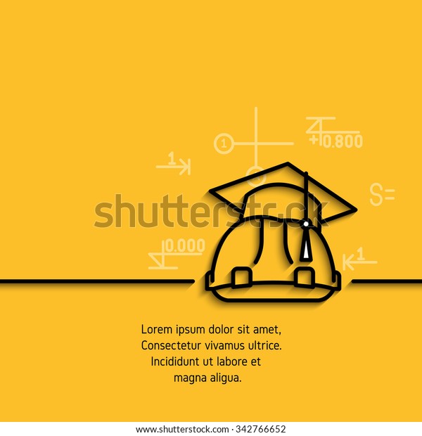 Vector Banner Picture Black Flat Line Stock Vector Royalty Free