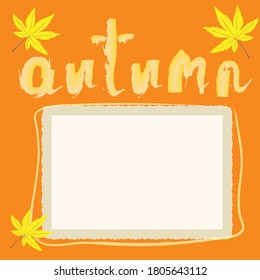 vector banner with place for text on the theme of autumn