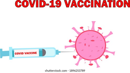 vector banner poster for covid 19 vaccination