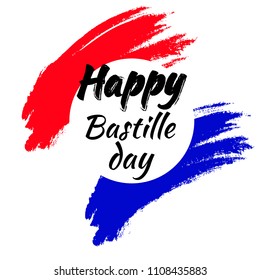 Vector Banner or poster for the French National Day. 14th of july Happy Bastille day card