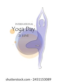 Vector banner, poster for intarnational yoga day.