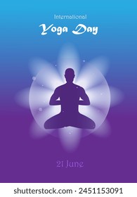 Vector banner, poster for intarnational yoga day.
