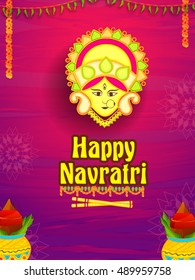 Vector banner or poster of Navratri celebration background,grand discount offers.