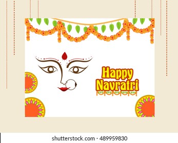 Vector banner or poster of Navratri celebration background,grand discount offers.