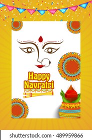 Vector banner or poster of Navratri celebration background,grand discount offers.