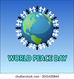 Cartel vector o afiche que dice Día Mundial de la Paz