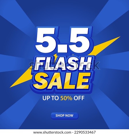 Vector banner promotional may 5 flash sale
