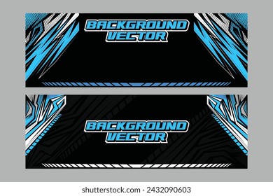 Vector Banner Race Set Eps.10