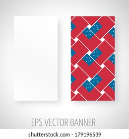 Vector banner with red and blue abstract decoration
