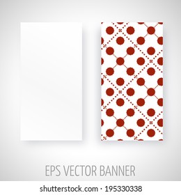 Vector banner with red dots decoration