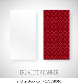 Vector banner with red stars decoration