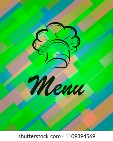 Vector banner for restaurant and cafe, bar. Cook with a cap.