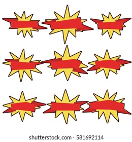 Vector banner ribbons set