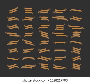 Vector Banner Ribbons. Vintage Graphic Design Templates.
