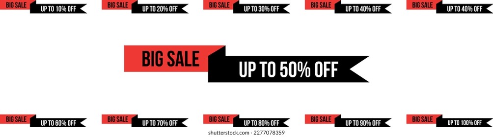 Vector banner with rounded corners on the leg for mega big sales. Flat sales Vector badges for Labels, , Stickers, Banners, Tags, Web Stickers, New offer. Discount badge in yellow background.