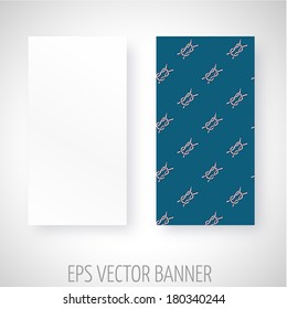 Vector banner with sailor knots decoration