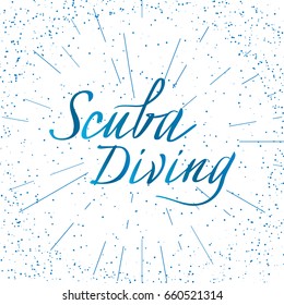 Vector banner for 'Scuba Diving" club
