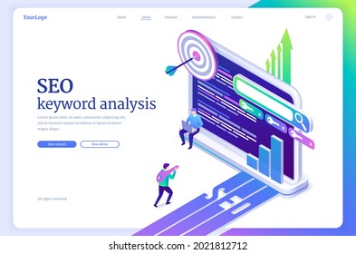 Banner vector del análisis de palabras clave SEO