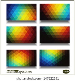 Vector banner set. Abstract header vector background . Triangle seamless banners.  Geometric shapes. You can place your message above triangles rectangle.