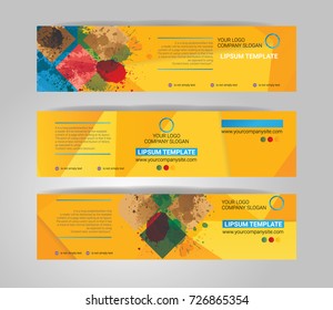 Vector banner set. Color concept geometric design
