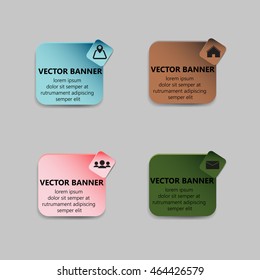 Vector banner set. Colorful.