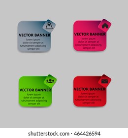 Vector banner set. Colorful.