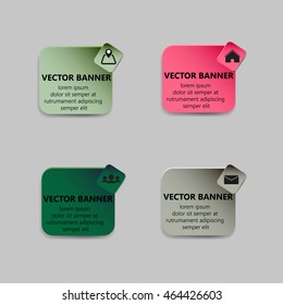 Vector banner set. Colorful.