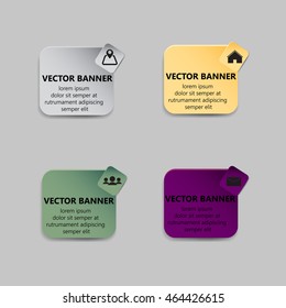 Vector banner set. Colorful.
