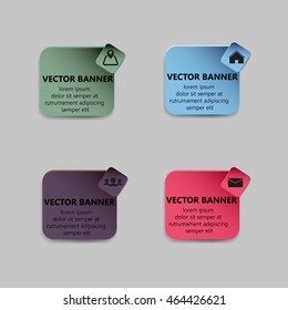 Vector banner set. Colorful.