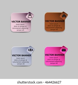 Vector banner set. Colorful.