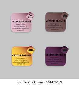 Vector banner set. Colorful.