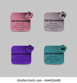 Vector banner set. Colorful.