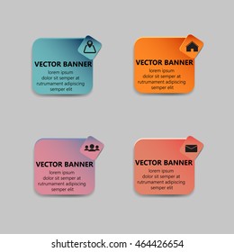 Vector banner set. Colorful.