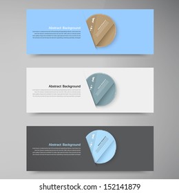 Vector banner set . Colorful circle.
