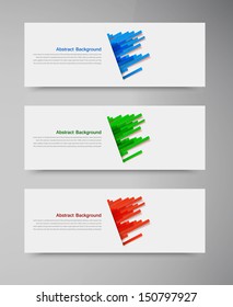 Vector banner set . Colorful line. Strips