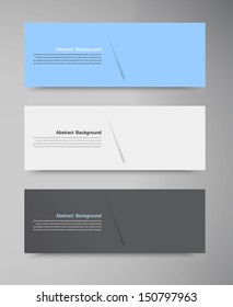 Vector banner set . Colorful line.