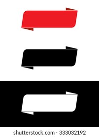 Vector Banner Set in Colour, Black and Reverse