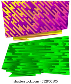 Vector banner set with irregular rounded lines.