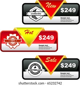 Vector banner set for sale
