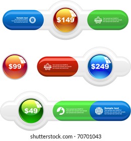 Vector banner set for sale.