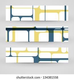 Vector banner set for your design, abstract Illustration.
