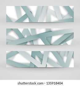 Vector banner set for your design, abstract Illustration.