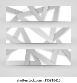 Vector banner set for your design, abstract Illustration.